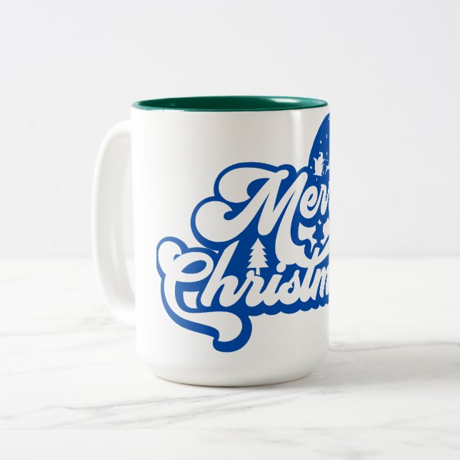 God jul Två-Tonad mugg (Framsida vänster)