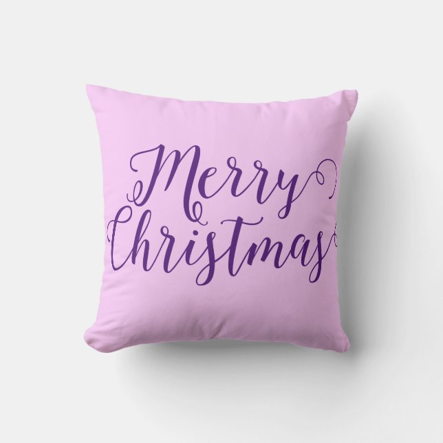 God jul Tvåfärgad Lila jul Kudde (Framsida)
