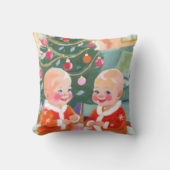 God jul tvillingar kudde (Framsida)
