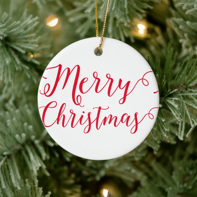 God jul typografi 20XX Minimal enkel Julgransprydnad Keramik (Träd)