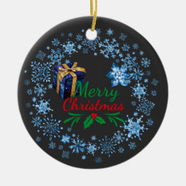 God jul-typografi, återställ text julgransprydnad keramik