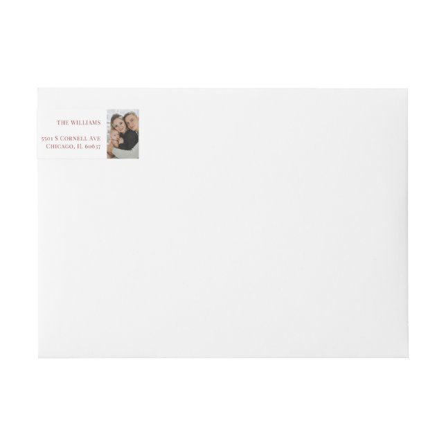 God jul Typografi Botanical Julafton Photo Etikettband (Framsidan)