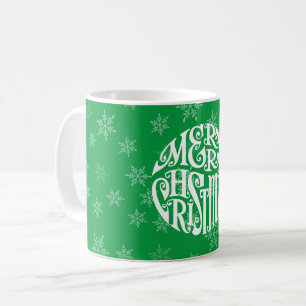 God jul Typografi Glatta Hälsning Kaffemugg