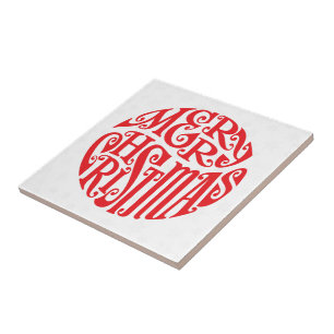 God jul Typografi Glatta Hälsning Kakelplatta