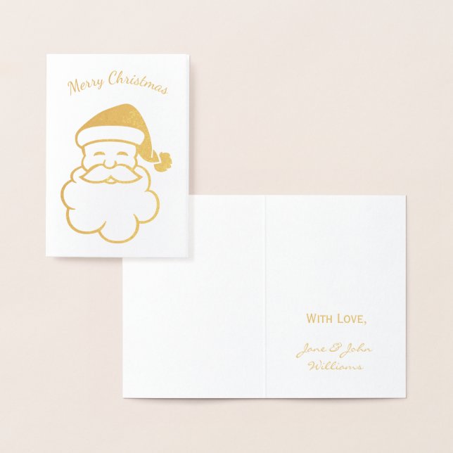 God jul Typografi Gulffenolja Jultomten Folierat Kort (Display)