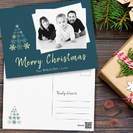 God jul Typografi Helgdag Fotovykort Helg Vykort