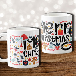 GOD JUL Typografi Helgdag Kaffemugg