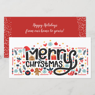 God jul Typografi Julkort