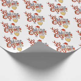 God jul-typografi med renare Antlers Presentpapper