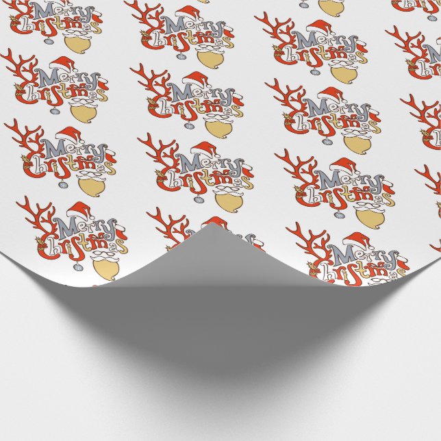 God jul-typografi med renare Antlers Presentpapper (Hörn)