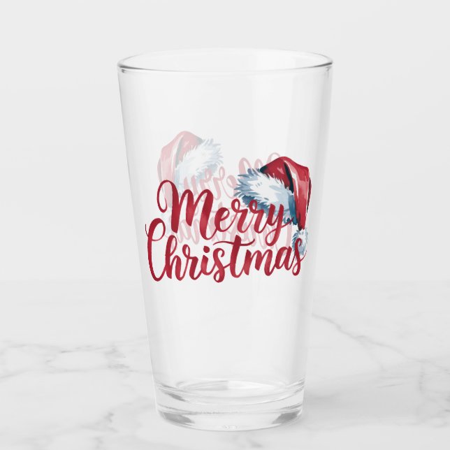 God jul-typografi med Santamössa Glaskopp (Framsida)