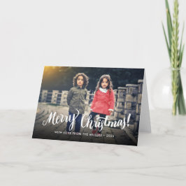 God jul Typografi Personlig Foto Helgkort
