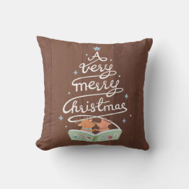 God Jul Typografi Renar Kastkudde Kudde
