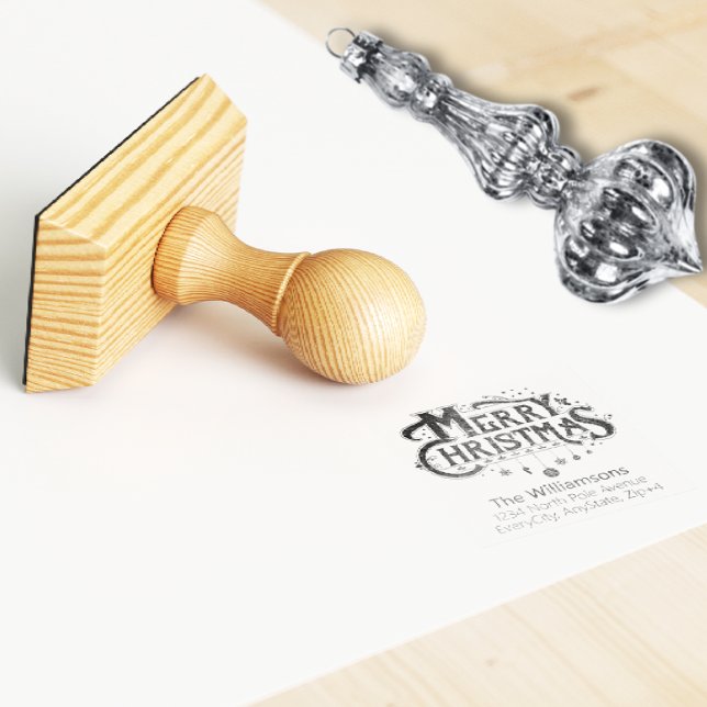 God jul Typografi, Returadress Stämpel (Skapare uppladdad)