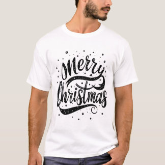 God jul Typografi T Shirt