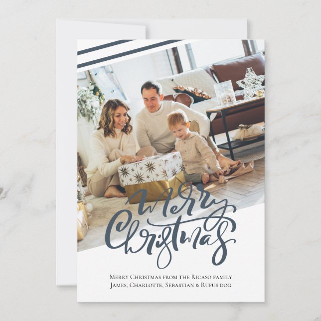 God jul-typografifoto julkort (Framsida)