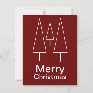 God jul Typography Abstrakt Red Anteckningskort