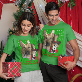 God jul, tyska shepherd och Leksak Reindeer Unisex Tröja