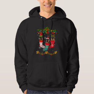 God jul, tyska Shepherd Sock Julafton Reindeer San Hoodie