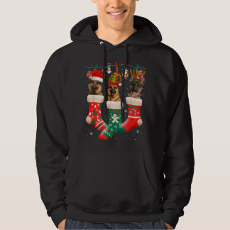 God jul, tyska Shepherd Sock Julafton Reindeer San Hoodie