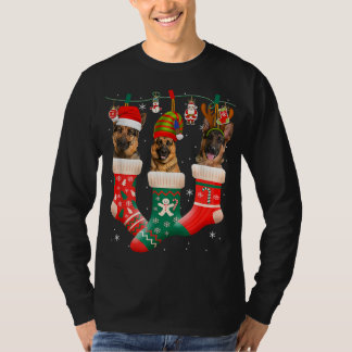 God jul, tyska Shepherd Sock Julafton Reindeer San T Shirt