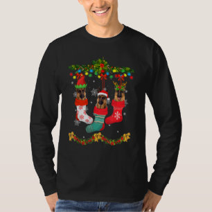 God jul, tyska Shepherd Sock Julafton Reindeer San T Shirt