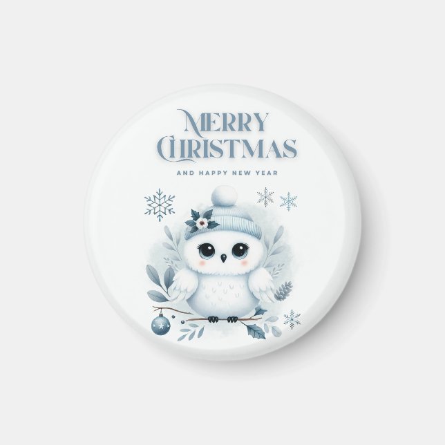 God jul Uggla Magnet (Framsidan)