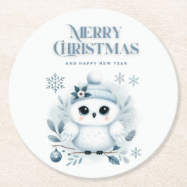 God jul Uggla Underlägg Papper Rund