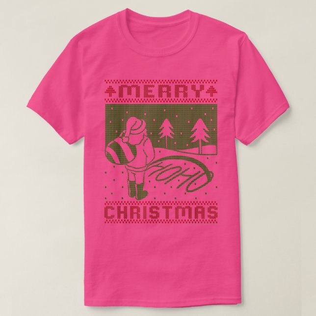 God jul Ugly jultompeeing Ho Ho T Shirt (Design framsida)