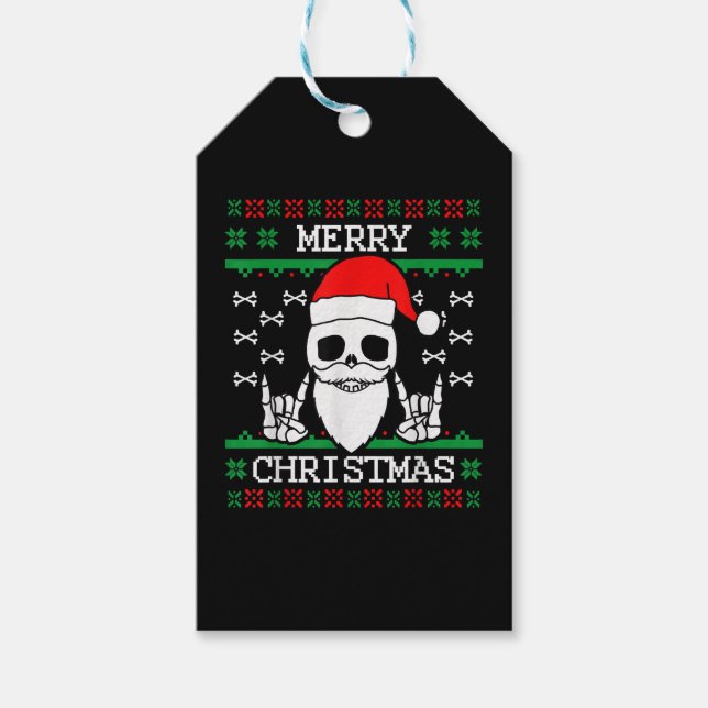 God jul, Ugly Skull Sten julgåva Presentetikett (Framsidan)