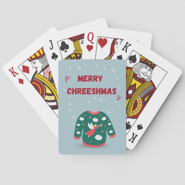 God jul Ugly Sweater Angel Casinokort (Baksidan)