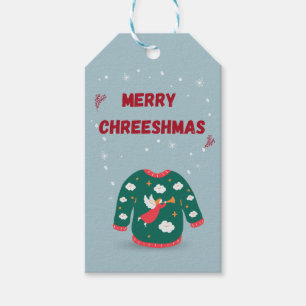 God jul Ugly Sweater Angel Presentetikett