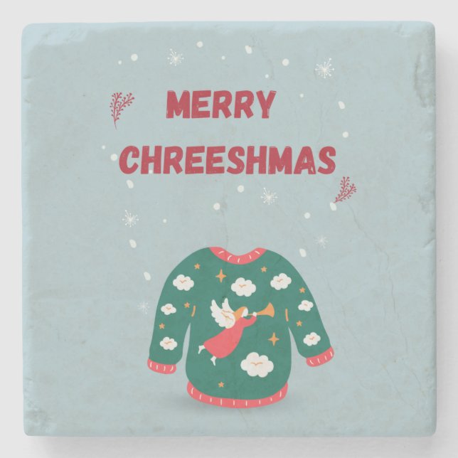 God jul Ugly Sweater Angel Stenunderlägg (Framsidan)