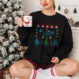 God jul Ugly Sweater Mönster Helgdag T Shirt