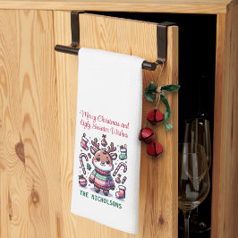 God jul & Ugly Sweater Önskemål Reindeer Kökshandduk