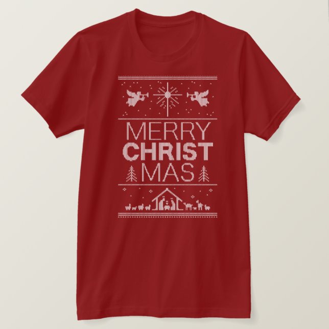 God jul Ugly Sweater Religiösa Christian Tröja (Design framsida)