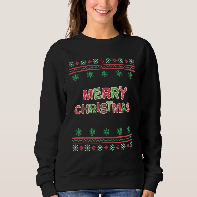 God jul Ugly Sweater T Shirt (Framsida)