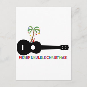 God jul Ukulele Helg Vykort
