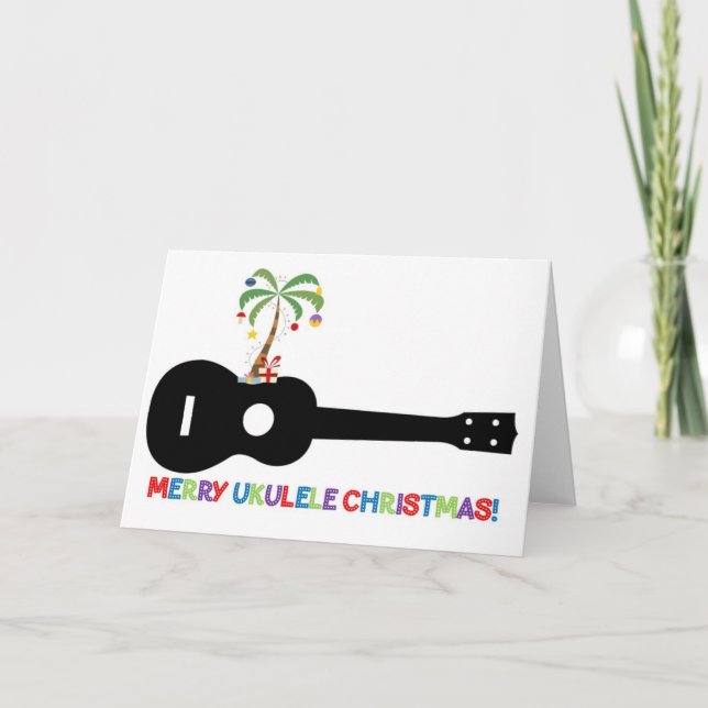 God jul Ukulele Helgkort (Framsida)