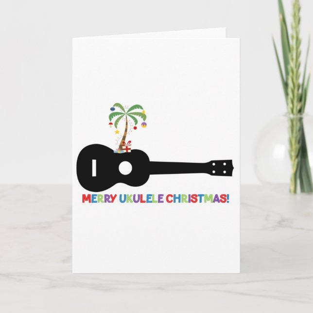 God jul Ukulele Helgkort (Framsida)