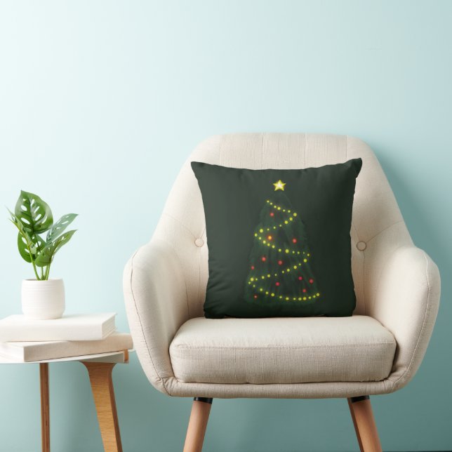 God Jul Under Ett Blankt Julgran  Kudde (Stol)