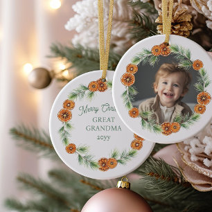 God jul Underbar Grandma Citrus WAN Photo to to Julgransprydnad Keramik