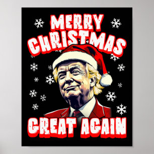 God jul Underbar igen Julafton Trump Santa Trump Poster