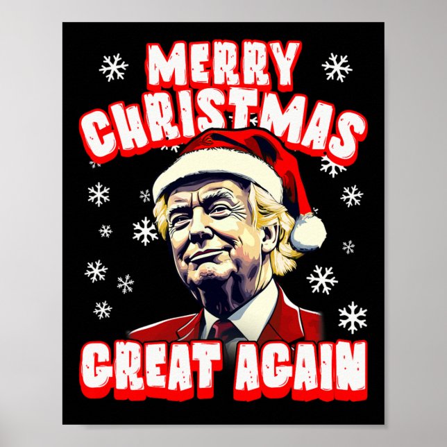 God jul Underbar igen Julafton Trump Santa Trump Poster (Framsidan)