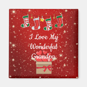 God jul, underbar morfar magnet