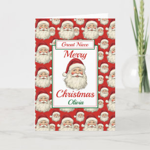 God jul Underbar Niece Santa Helgkort
