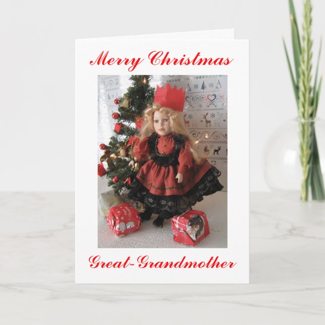 God jul Underbarare farmor Helgkort (Framsida)