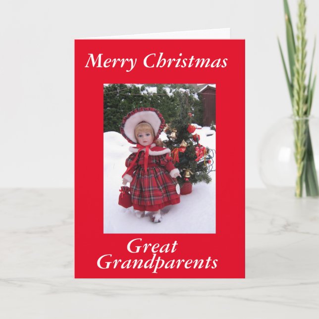 God jul, Underbarare morföräldrar Helgkort (Framsida)