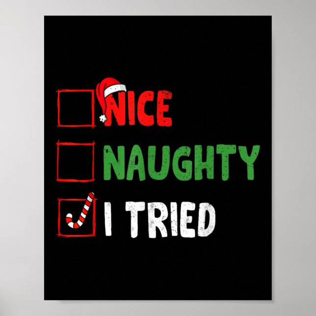 God jul, underbart, Naughty I, Helgdag Julafton Poster (Framsidan)
