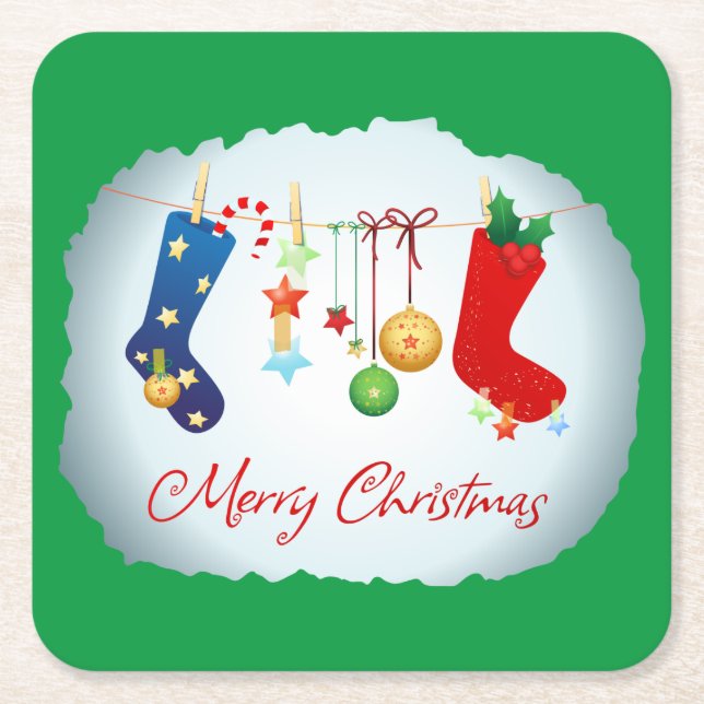 God jul underlägg papper kvadrat (Framsidan)